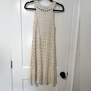White Knit Dian Von Furstenberg Dress
